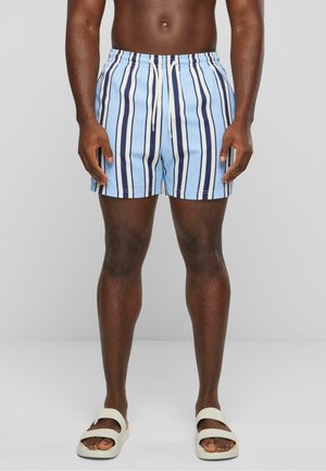 Karl Kani KM-SW013-090-26 RETRO STRIPED  - Short de bain - light blue white blue