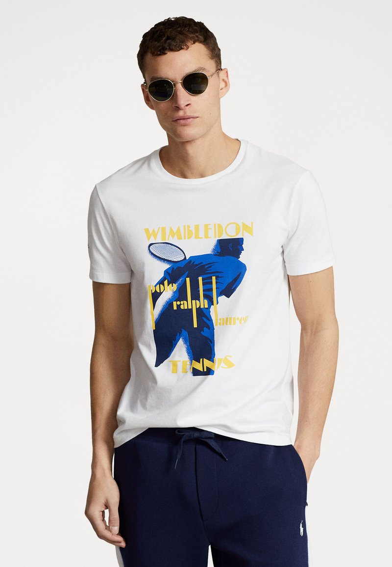 Polo Ralph Lauren TEE SHORT SLEEVE - Potiskana majica - ceramic white