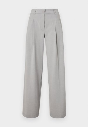 WIDE LEGGED TROUSER - Bukse - mottled light grey