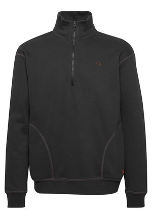 Tumši pelēks sporta krekls ar augstu apkakli un pusslīdošu rāvējslēdzēju. Iespējas kontrastējošā šuve un smalks logo uz krūšu daļas. Ērta auduma.