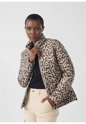 LEOPARD CHA PRINT - Piumino - marron