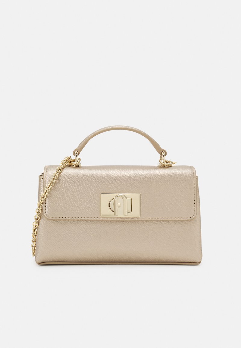 Furla MINI CROSSBODY TOP HANDLE Håndveske champagne/gullfarget Zalando.no