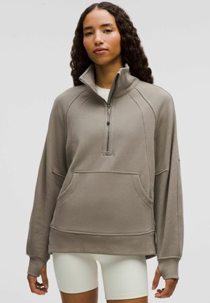 lululemon SCUBA FUNNEL NECK HALF  - Fleece jumper - warm ash grey