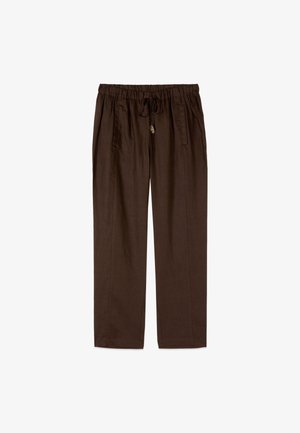 Oltre, JOGGERS CON COULISSE - Pantalones - marrone