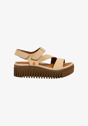 *Art, Sandalias con plataforma - cream/caramelo