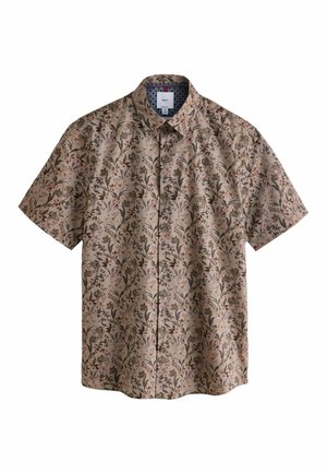 Next, REGULAR FIT - SHORT SLEEVE SHIRT  . - Košile - neutral brown floral