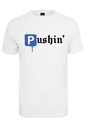 Mister Tee PUSHIN  - Triko s potiskem - white