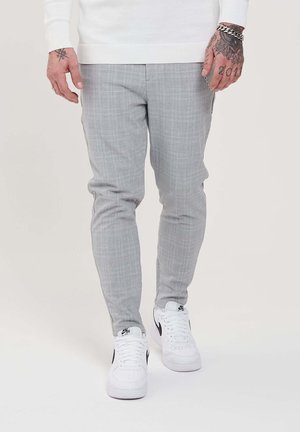 2Y Premium CROPPED PLAID - Chino-püksid - lightgrey
