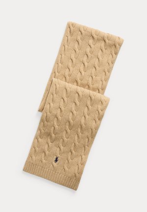 Polo Ralph Lauren, CABLE-KNIT WOOL-CASHMERE SCARF UNISEX - Écharpe - camel