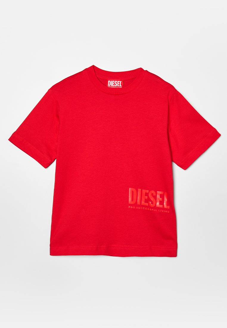 Diesel T-shirt print rood Diesel T-shirt print rood