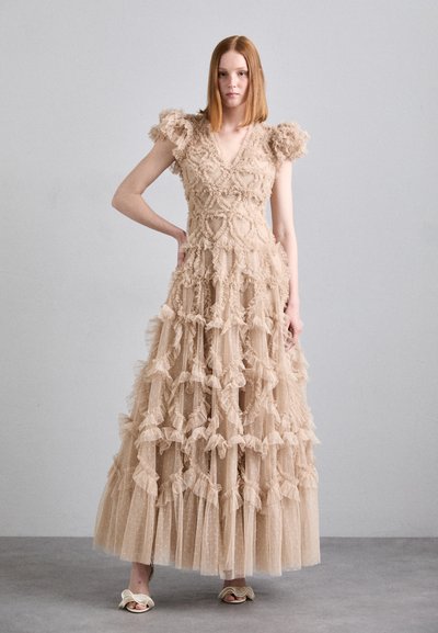 Needle & Thread AMORETTE V NECK GOWN - Gallakjole - sand