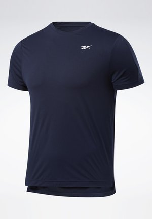 UNITED BY FITNESS PERFORATED T-SHIRT - Print T-shirt - blue