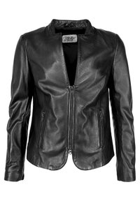 JCC MIT KURZEM - black - jacket Leather LIDA REISSVERSCHLUSS