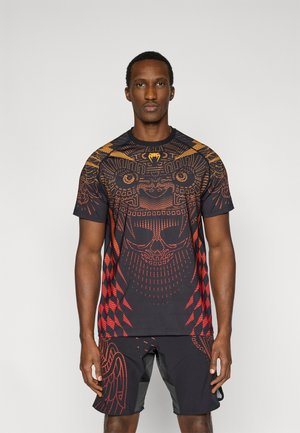 QUETZAL FURY   - Športové tričko - black/fury red/tangerine