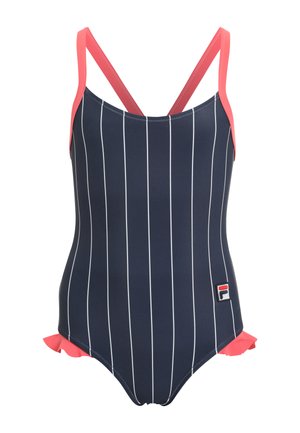 LOMELLINA AOP  - Maillot de bain - black iris bright white striped