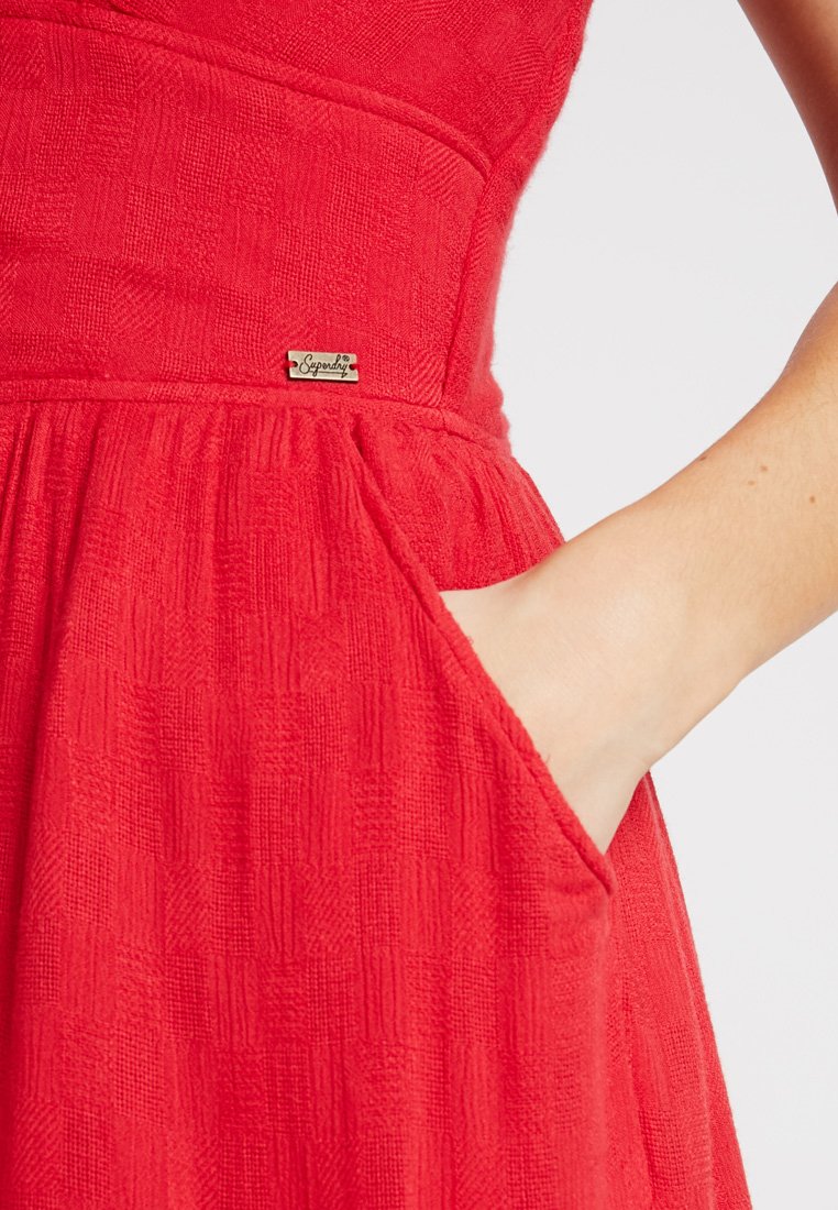 superdry jayde tie front midi dress