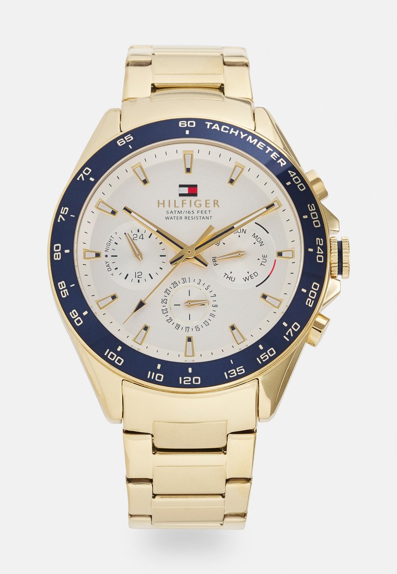 Tommy Hilfiger OWEN - Relógio - gold-coloured/white/blue