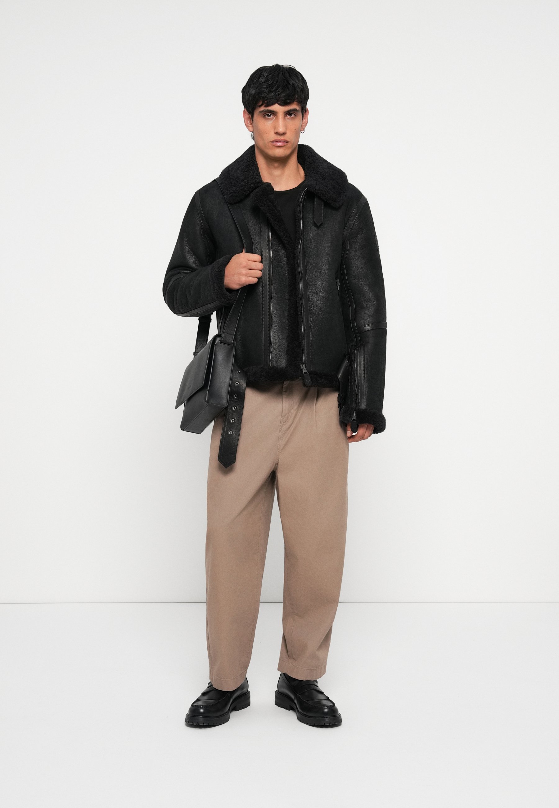 Belstaff WILDER JACKET - Leather jacket - black - Zalando.co.uk