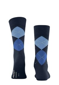 Burlington EDINBURGH - RAUTENMUSTER ARGYLE CLIP - Chaussettes - dunkelblau blau