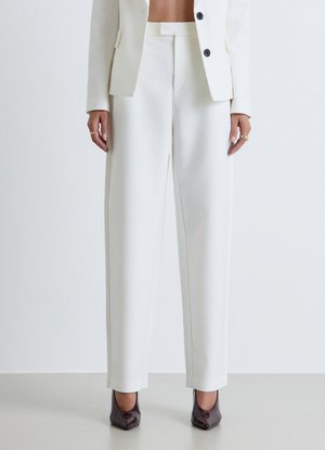 Calliope, PANTALONE LUNGO TINTA UNITA - Chinos - bianco lana