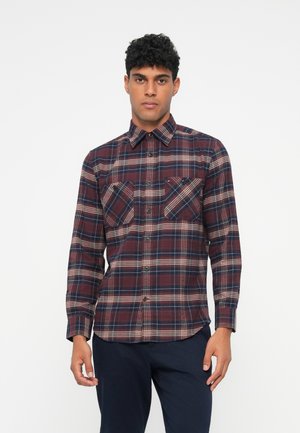 TARTAN POCKET SHIRT - Overhemd - deep burgundy