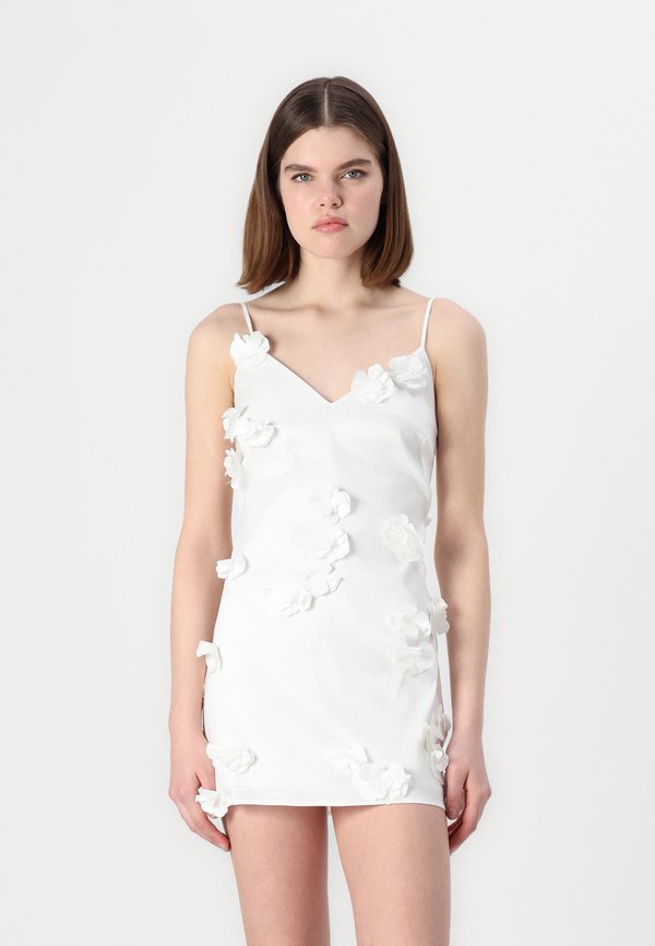 Applique Floral Mini Dress - Cocktail dress / Party dress