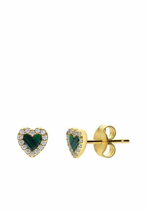 GEMSTONE - Oorbellen - gold-coloured/dark green