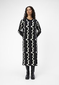 OBJRAY DRESS - Rochie tricotată - black/sandshell