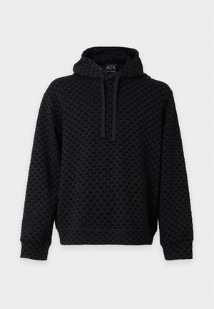 Armani Exchange, AX ALL OVER LOGO HOODIE - Sweat à capuche - black
