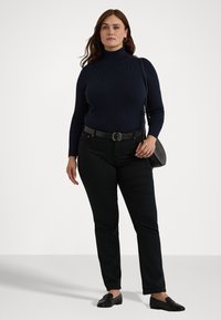 Lauren Ralph Lauren Woman RIB-KNIT ROLL NECK JUMPER - Camisola - navy