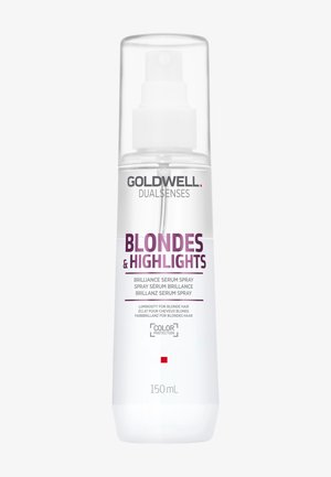 150ml Goldwell Dualsenses Blondes & Highlights Glanzserum Spray mit klarer Pumpsflasche zum Schutz der blonden Haarfarbe.