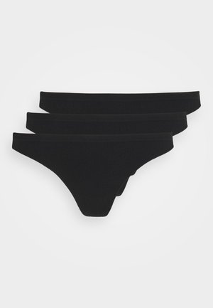 SEAMFREE 3 PACK - Thong - black