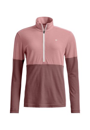 185 ROCK'N'WOOL ZIP NECK - Poloshirt - dusk rose