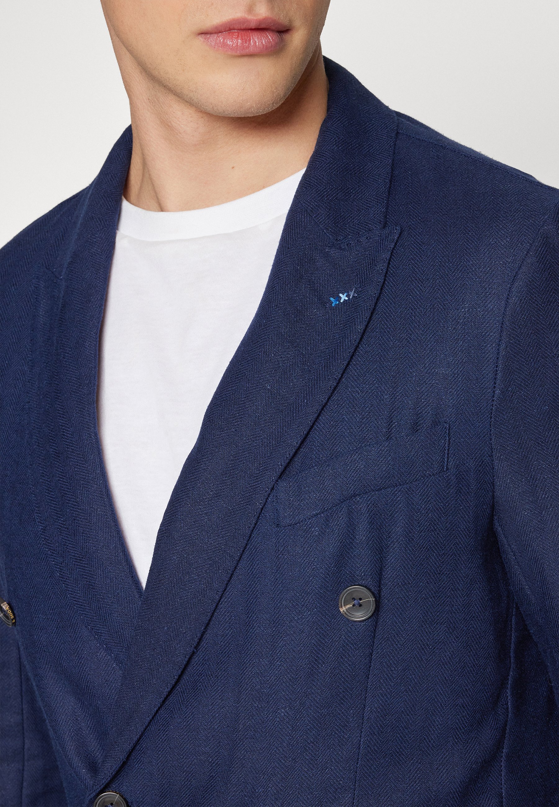 Scotch & Soda BLEND DOUBLE BREASTED - Suit jacket - navy blue/dark