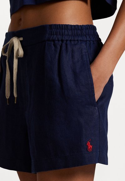 Polo Ralph Lauren PLEATED LINEN DRAWSTRING SHORT - Shortsit - newport navy