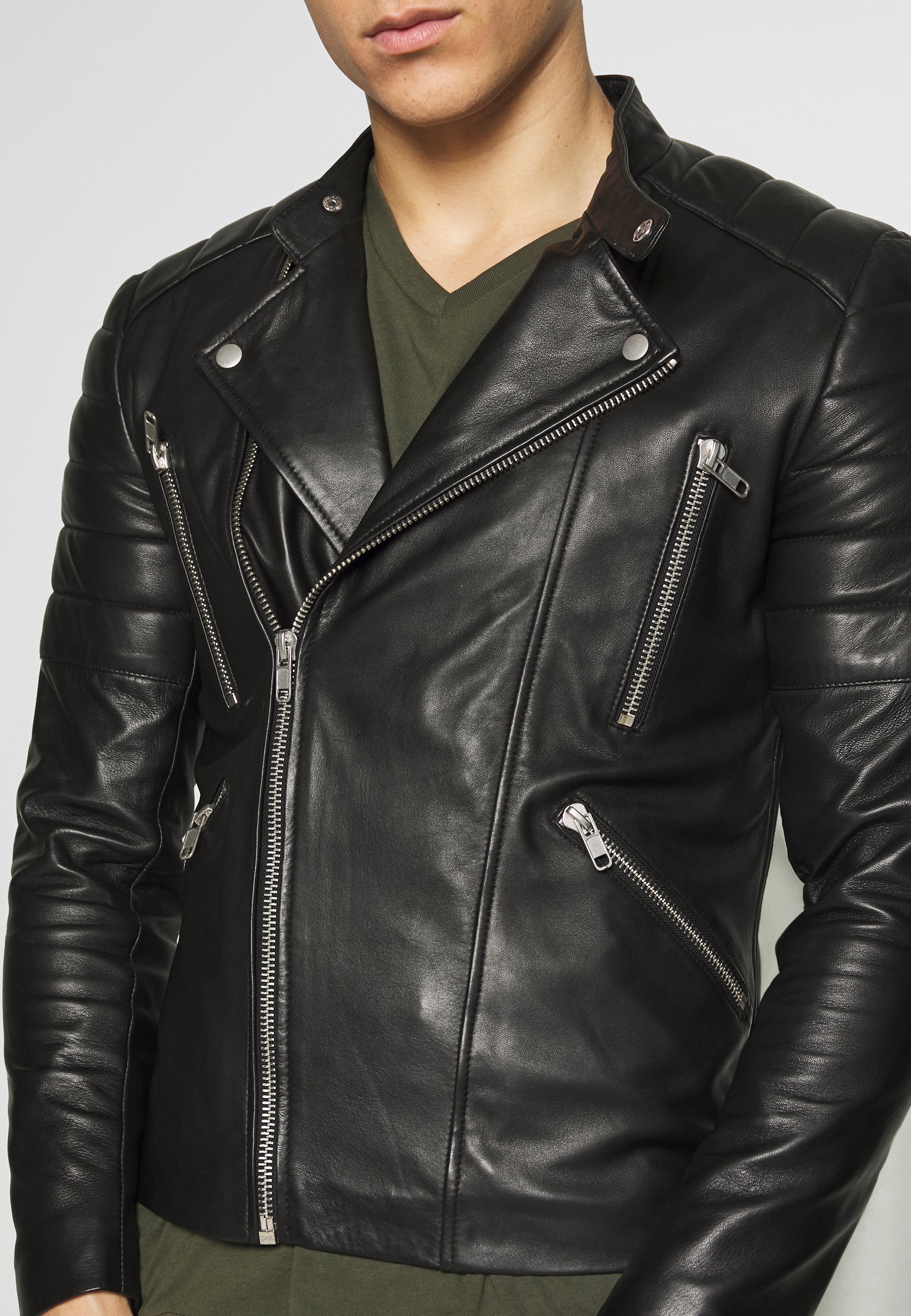 Serge Pariente GLADIATOR Skinnjakke black Zalando.no Serge Pariente FLASH Skinnjakke black Zalando.no