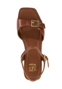 Dune London JEANE - Sandalen met plateauzool - dark tan