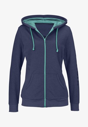 Zip-up sweatshirt - blau-meliert