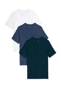 3 PACK CREW NECK - T-shirt - bas - denim mix