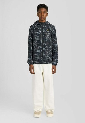 Lyle & Scott, LYLE & SCOTT LIGHT JACKETS PIXELATED ZIP THROUGH HOODED JACKET - Overgangsjakke - z jet black