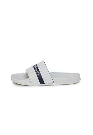 Emporio Armani, SLIDERS LOGO - Badslippers - white blue