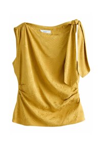 REGULAR FIT - SLEEVELESS ASYMMETRIC TIE SHOULDER  - Pluus - ochre yellow
