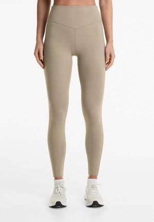 OYSHO POLYAMIDE ANKLE-LENGTH WITH COTTONY HANDFEEL 65cm - Tights - mottled green