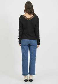 VILA Stickad tröja - black