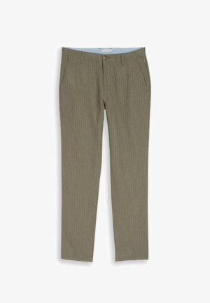 TOM TAILOR, Pantaloni - leaf green stripe