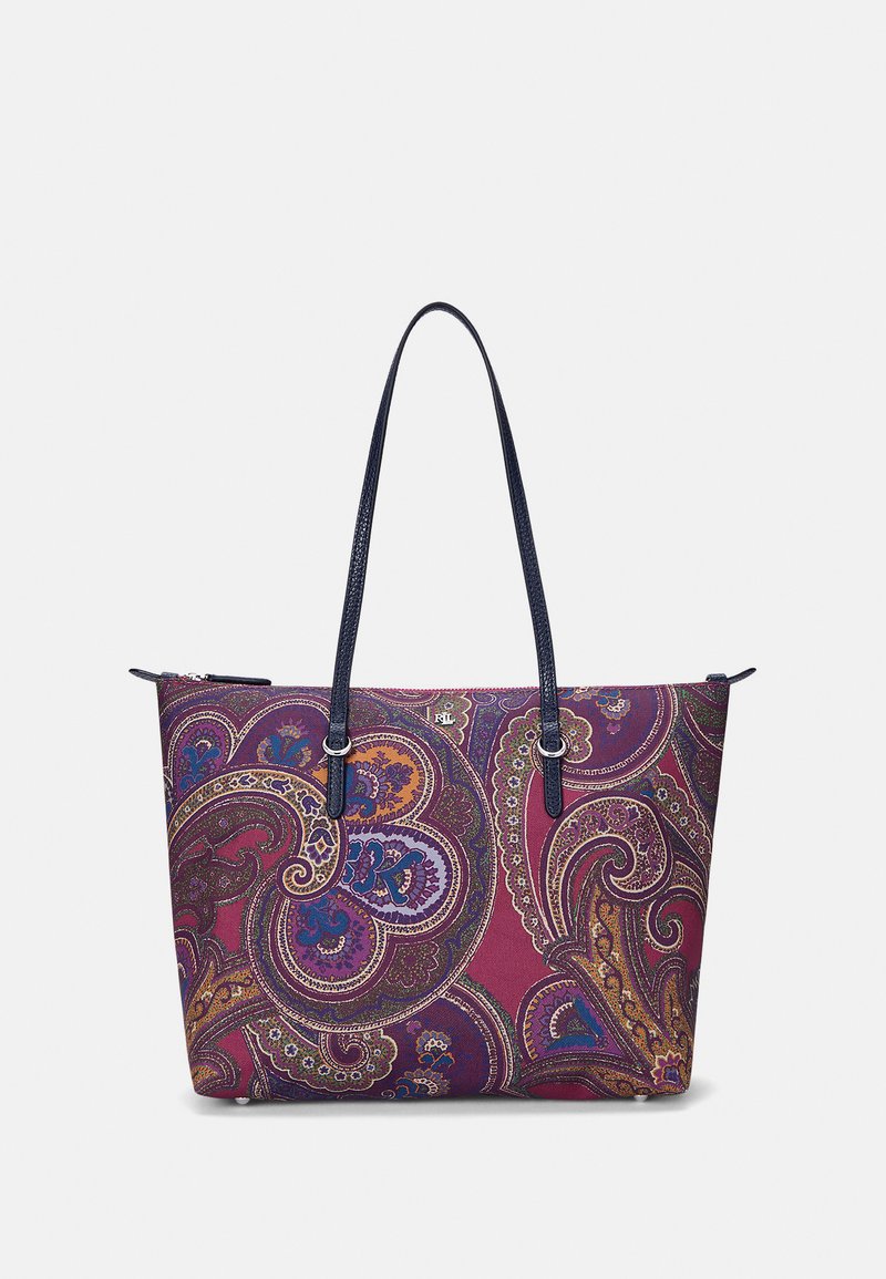 Lauren Ralph Lauren NYLON MEDIUM KEATON TOTE BAG - Bolso shopping - dimora/dark mahogany