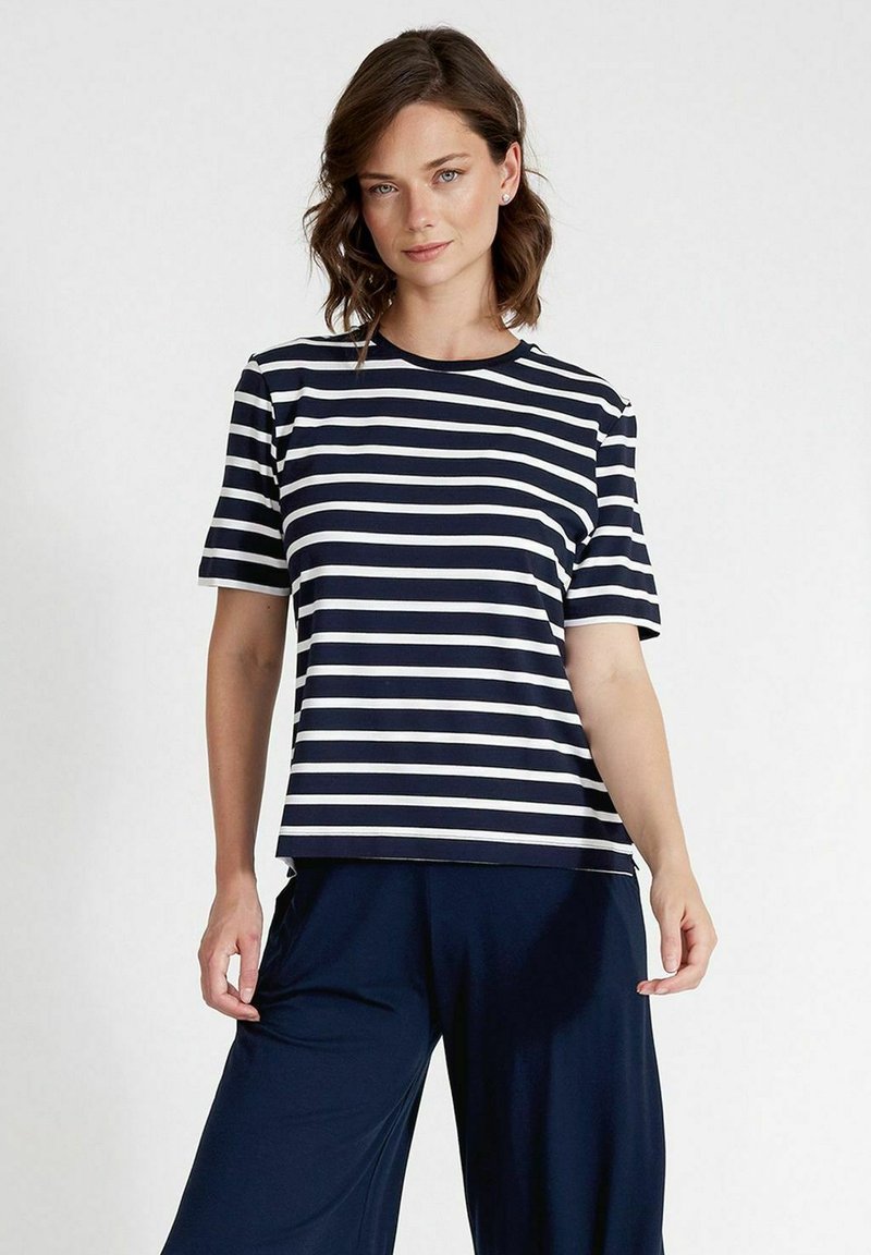 Holebrook - JENNIE - T-shirt basic - navy white, Vergroten