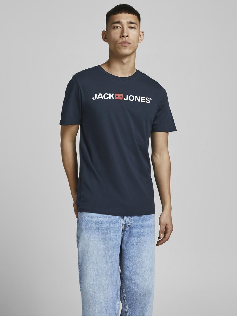 Jack & Jones - JJECORP LOGO CREW NECK  - T-shirt con stampa - dark blue denim, Ingrandire