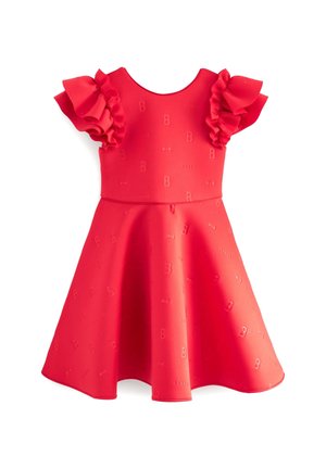 EMBOSSED FRILL - Hverdagskjole - red