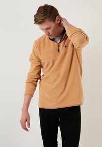 Buratti SLIM FIT - Felpa in pile - mink color